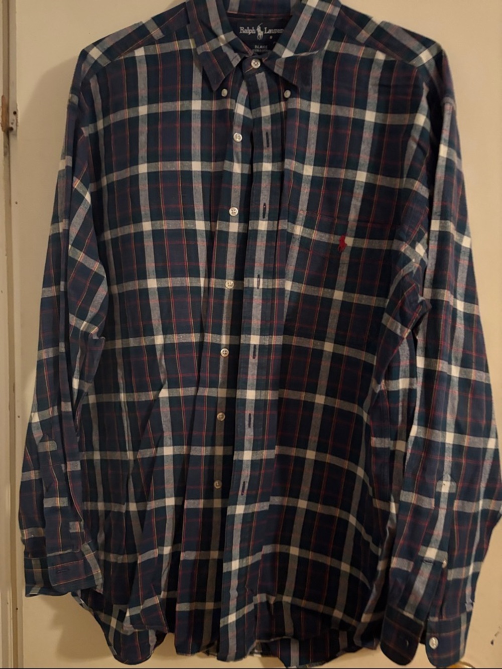 Ralph Lauren Men’s Blue Plaid Button-Down Shirt